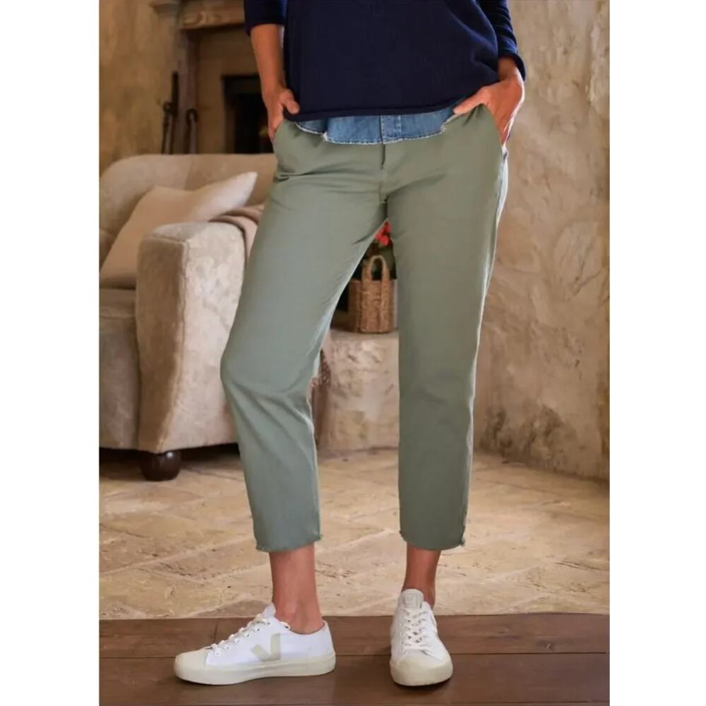 Frank & Eileen Wicklow Twill Italian Chino Pants Stretch Rosemary Green Size 8